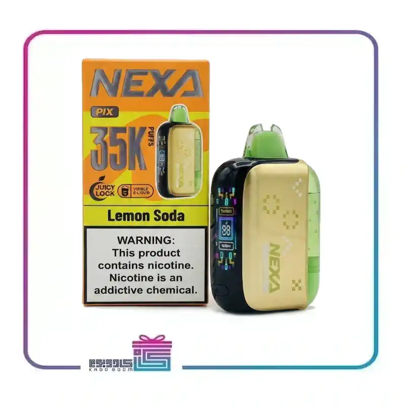پاد یکبار مصرف نکسا طعم لیمو سودا 35 هزار پاف nexa disposable pod 35000 puff
